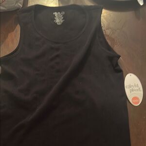 Black Muscle Tee Tank Top